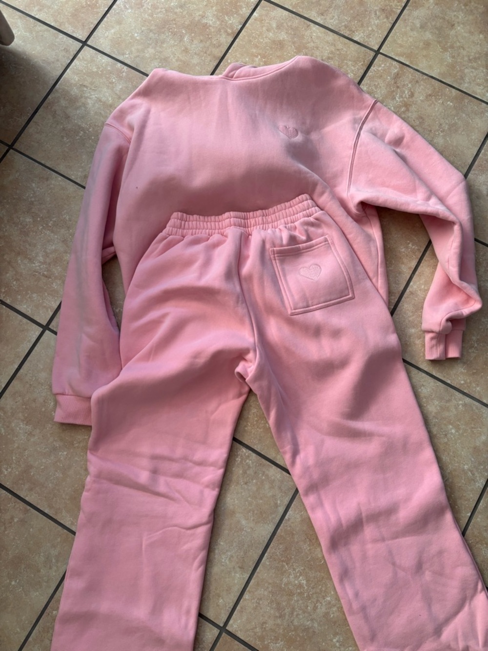 Women’s Pink Heart Pocket Joggers - Cozy Track Pants